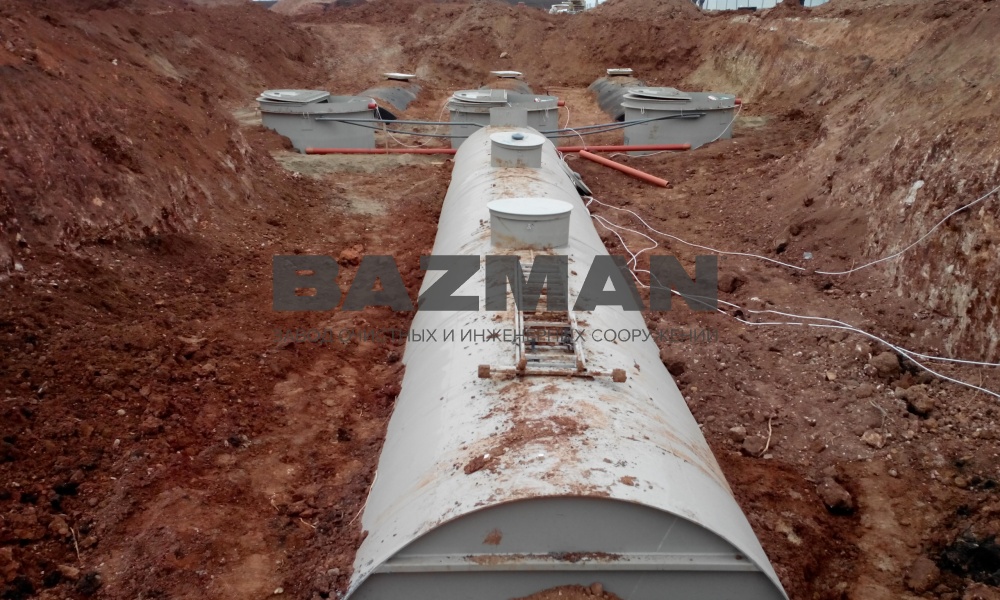 Подземные канализационные очистные сооружения (КОС) 100 м3/сутки Крым